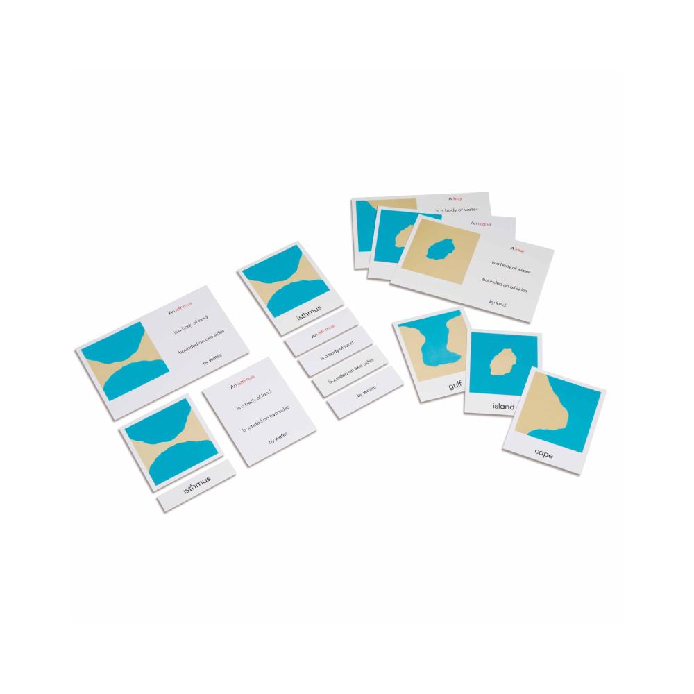 Montessori Nienhuis Land and Water Forms Card Set