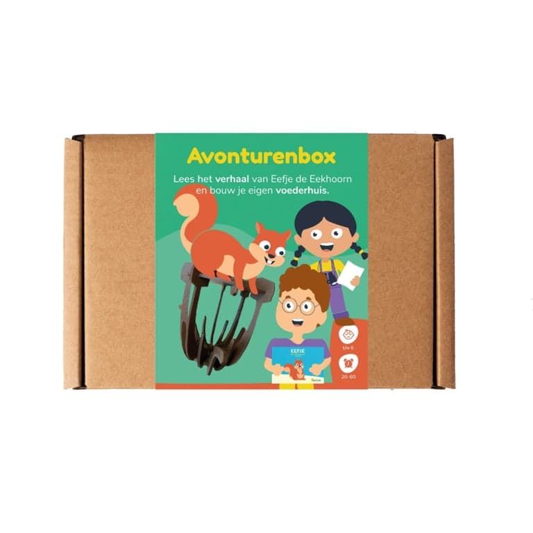 Kidiyo Adventure Box: Book, Treasure Map & Squirrel Feeder Kit