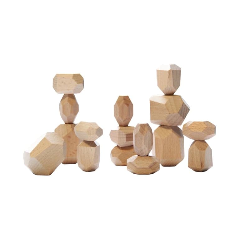 Green Walnut Stacking Blocks Sparrow