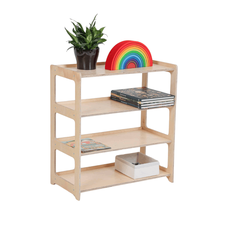 Montessori Jindl Toy Shelves 4 Tier