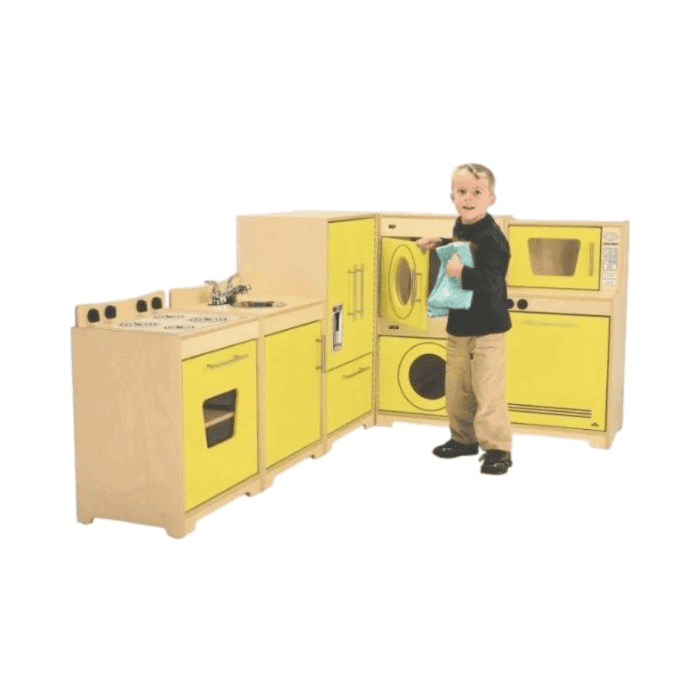 Whitney Brothers Modern Lime Wooden Kitchen Set