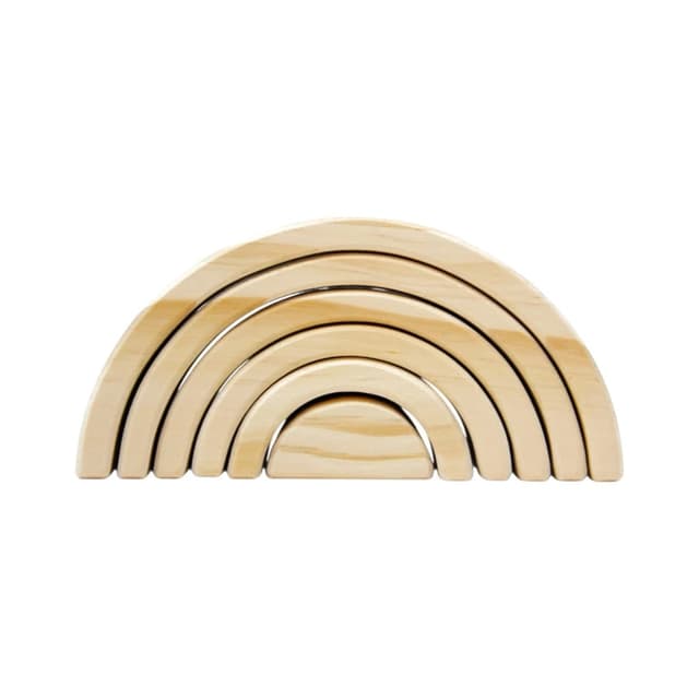 Green Walnut Natural Rainbow Stacker