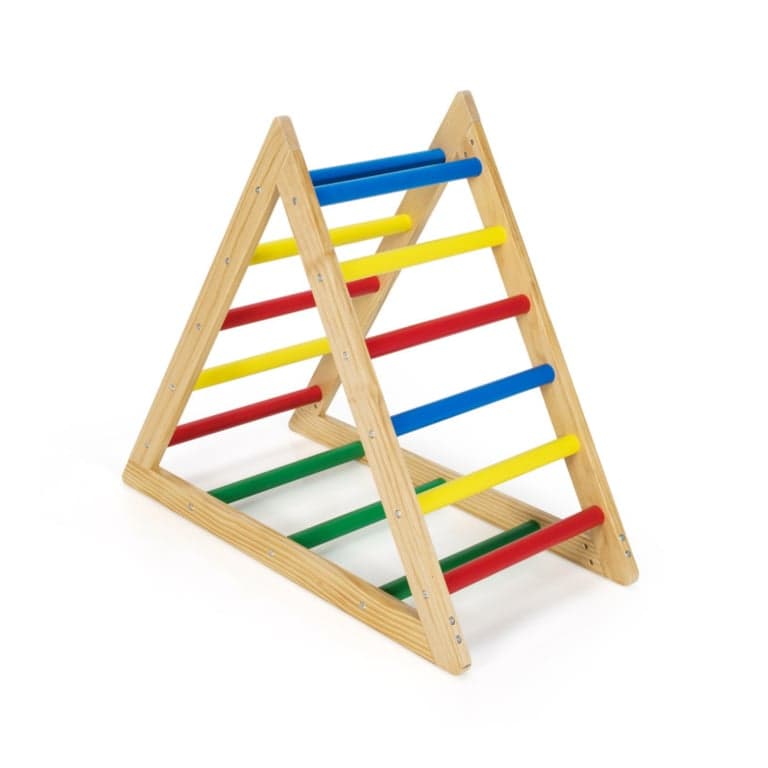 Costway Wooden Triangle Climber Multicolor