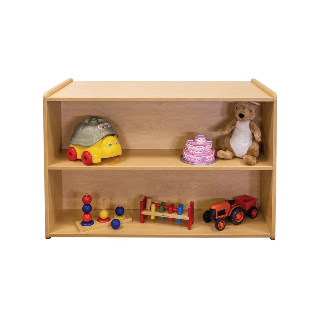 Tot Mate Preschool Double-Sided Shelf Maple Assembled