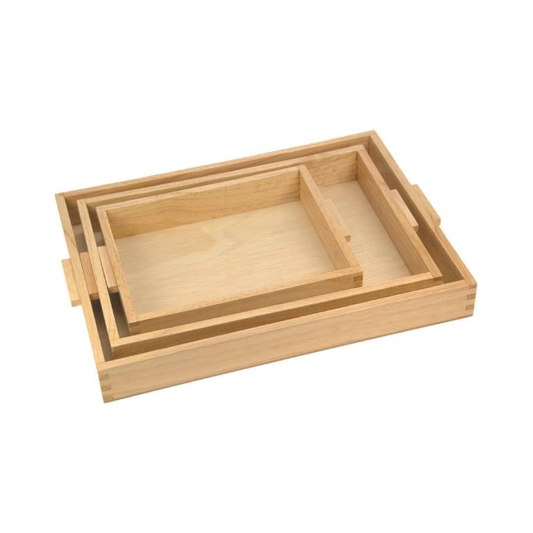 Montessori Alison's Montessori 3 Piece Wooden Tray Set