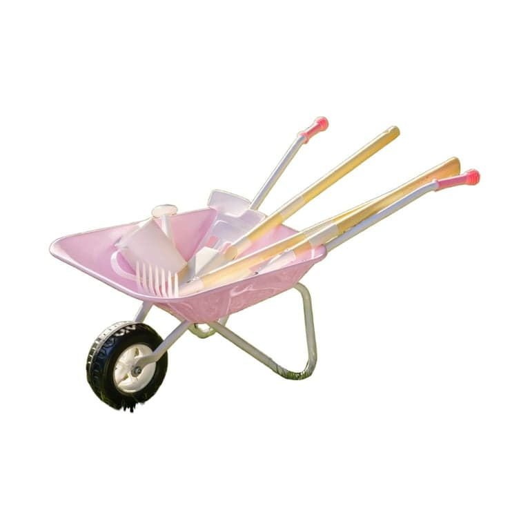 Robud Wheelbarrow With Gardening Set Pink