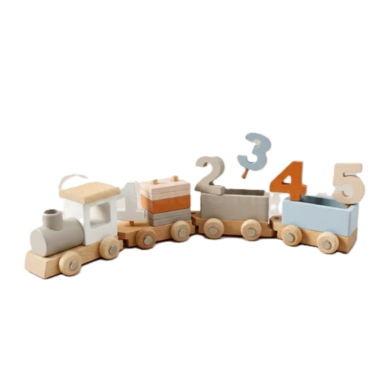 The Little Marvin Montessori Wooden Train Set