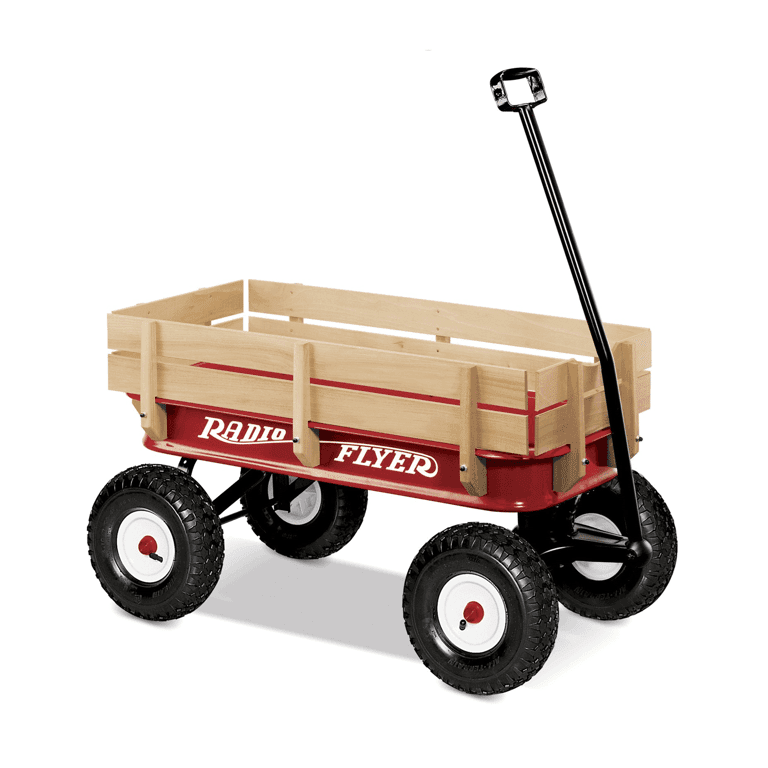 Montessori Radio Flyer All-Terrain Steel & Wood Wagon