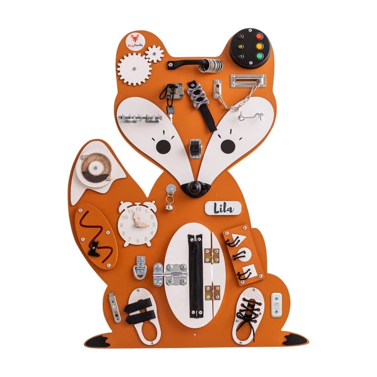 Foxy Family Busy Board Nina the Fox With Name No Stand