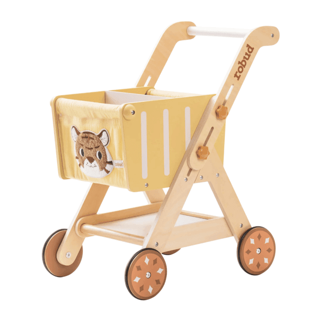 Robud Wooden Forest King Shopping Cart Push Walker