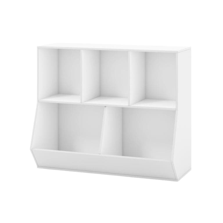 Costway Toy Organizer Wooden 5 Cubes White