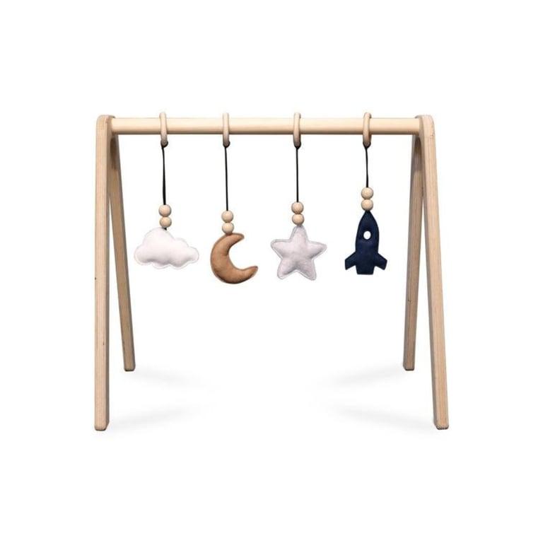 Montessori toddie.nl Skinnie Wooden Baby Play Gym Blank Space