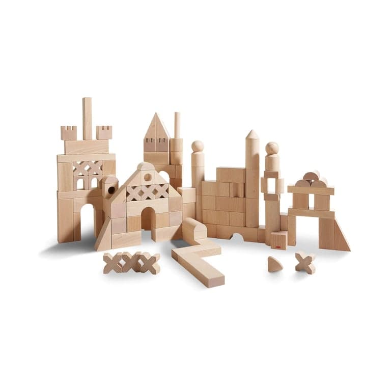 HABA Basic Building Blocks 102 Pieces Extra Large Wooden Starter Set