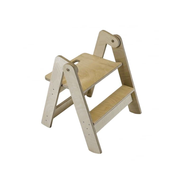 Family SCL Little Space Saving Step Stool Not Painted/Natural