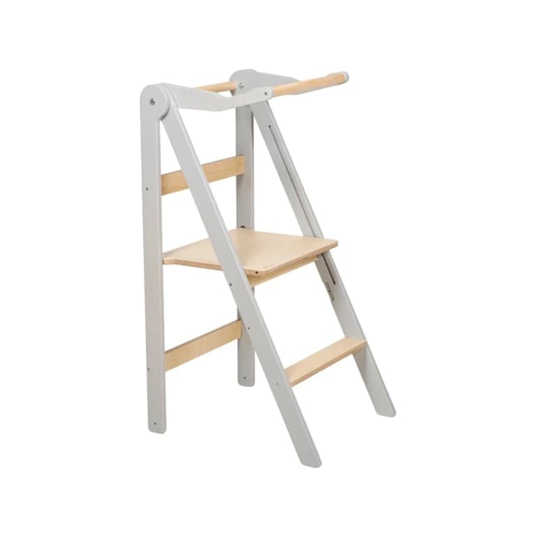 Lumbary Foldable Helper Tower Pastel Gray