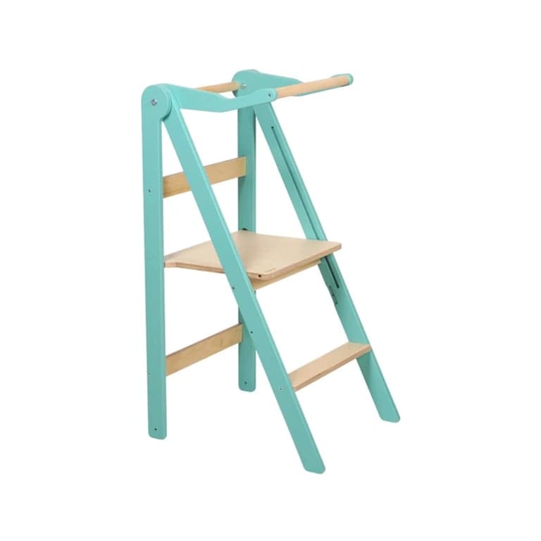 Lumbary Foldable Helper Tower Turquoise