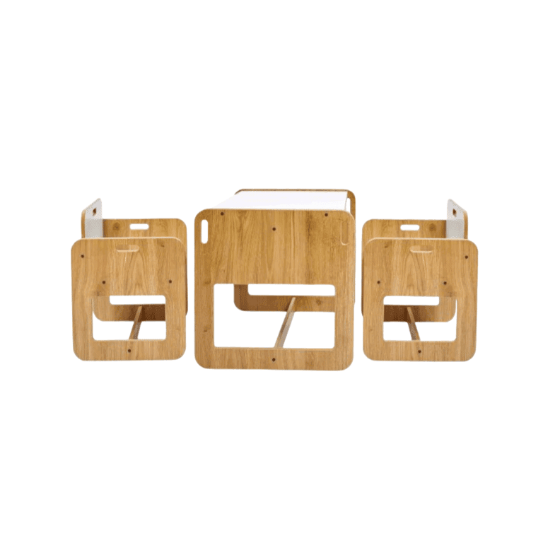 Montessori Nwe Nwe Baby Weaning Table and 2 Chairs Set