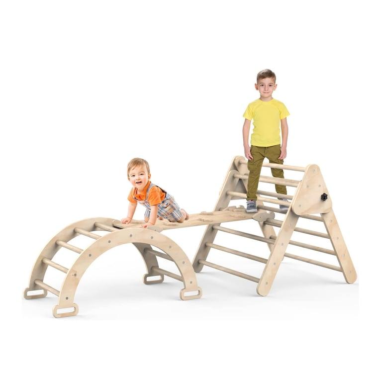 Montessori Baoniu Foldable Climbing Triangle Ladder With Ramp