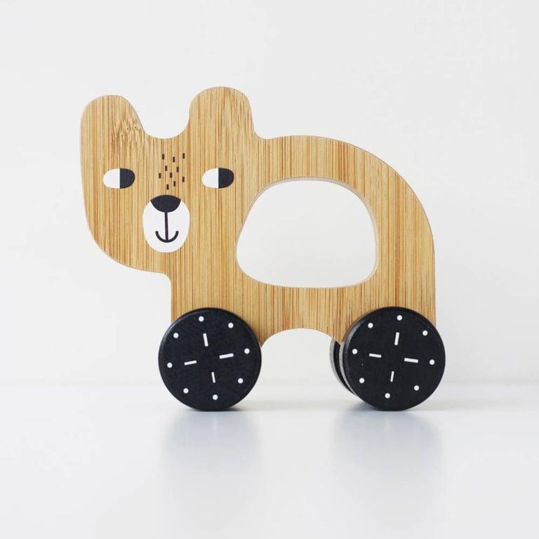 Montessori Wee Gallery Push Toy Bear