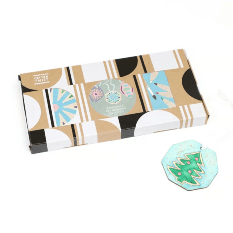 Cotton Twist Paint Your Own Glitter Christmas Baubles Craft Set