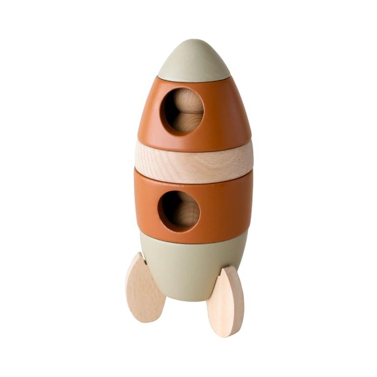 Montessori Playroom Collective Wooden Stacking Rocket