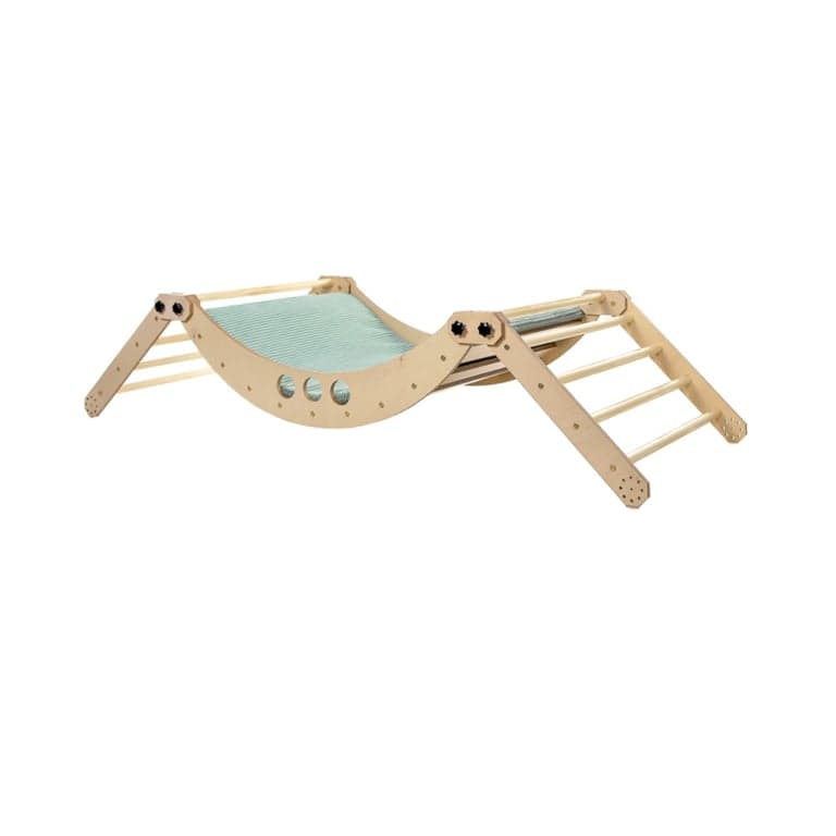 Luula Climbing Triangle & Rocker Set Albero Mint Green Mattress