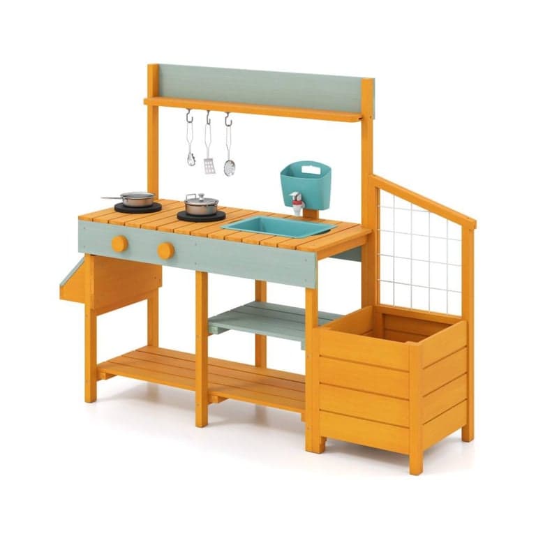 Costway Mud Kitchen Yellow