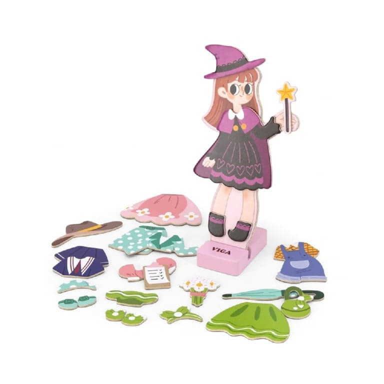 Viga Magnetic Puzzle Girls Dress Up