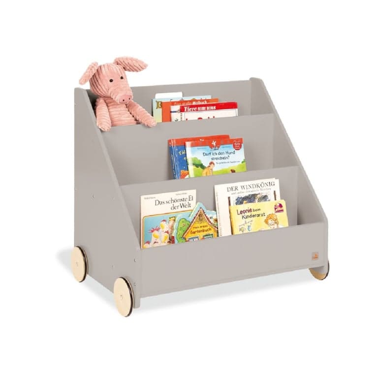 Pinolino Bookshelf on Wheels Lasse Gray