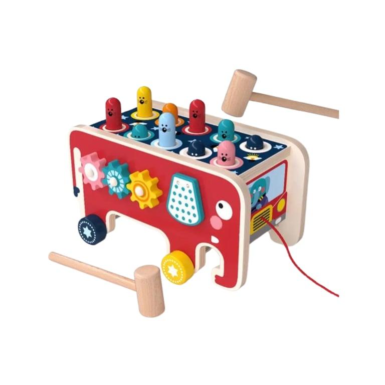 Montessori Seaside-Montessori Elephant Wooden Hammering Bench