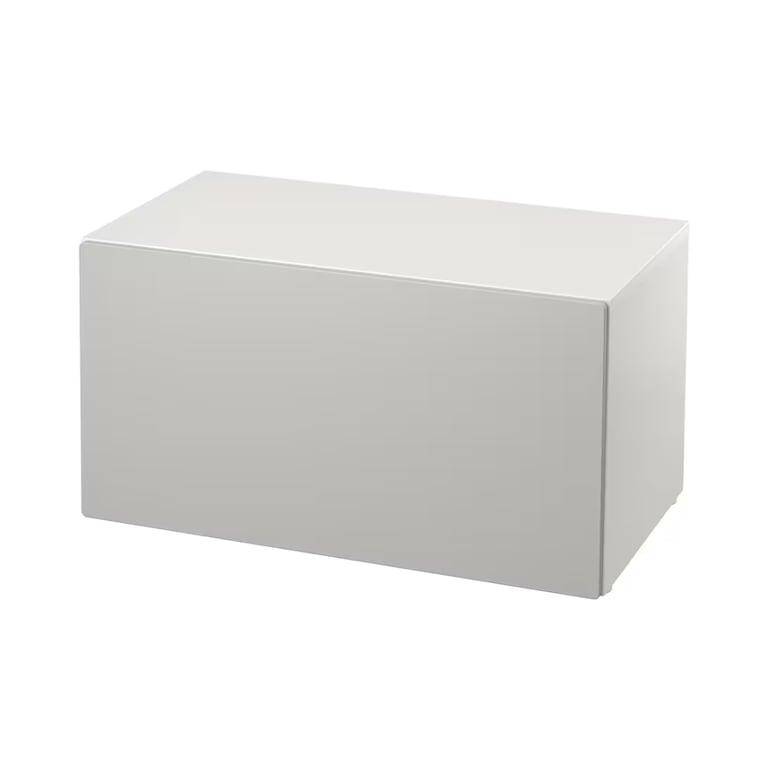 Montessori IKEA SMÅSTAD Bench With Toy Storage White and Gray