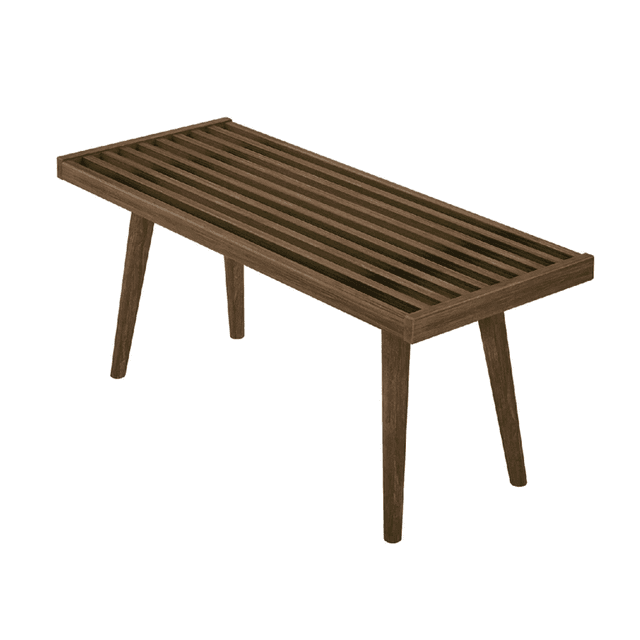 Plank+Beam Entryway Bench 41.25 Inches Walnut