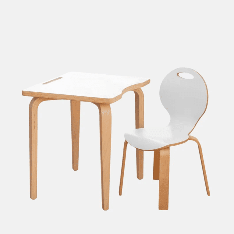 Montessori Pegasus Toys Furniture Montessori Pearl Table and Chair Set White