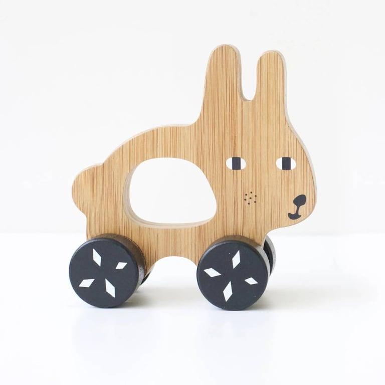 Montessori Wee Gallery Push Toy Bunny