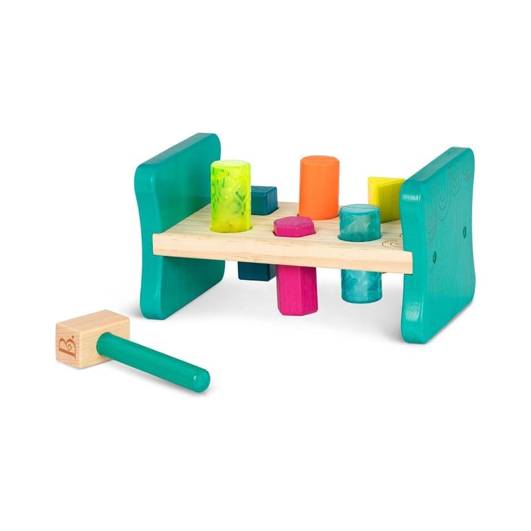 Montessori B. toys Colorful Pound & Play Hammer Bench