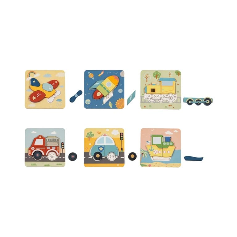 Busy Kids 6-in-1 Puzzles Transportation