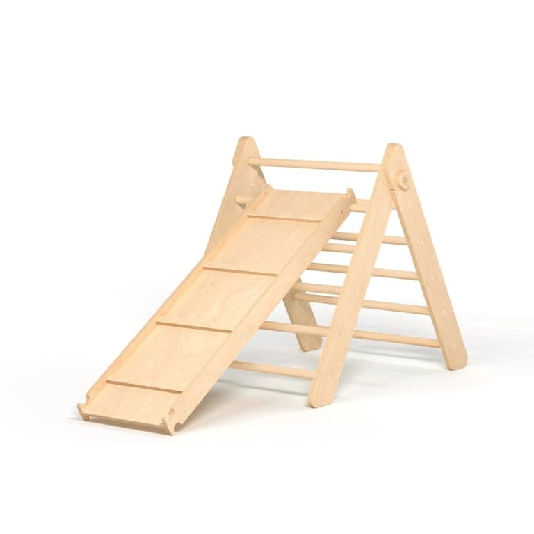 Busy Kids Pikler Triangle Unvarnished With Slide