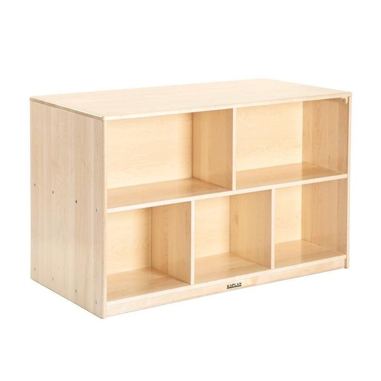 Montessori Kaplan Early Learning Premium Solid Maple Preschool Mobile Storage Island