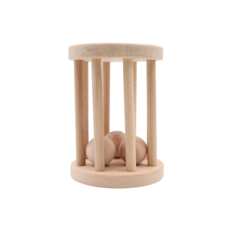 Montessori Akasia Wood Art Ball Cylinder Big Ball