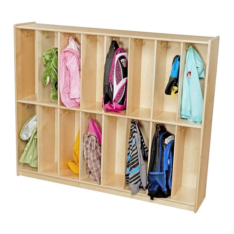 Montessori Contender 16-Section Coat Locker & Backpack Hanger Assembly Required