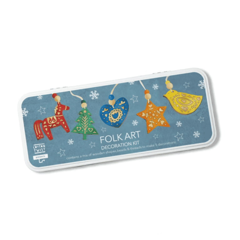 Cotton Twist Folk Art Christmas Decoration Set