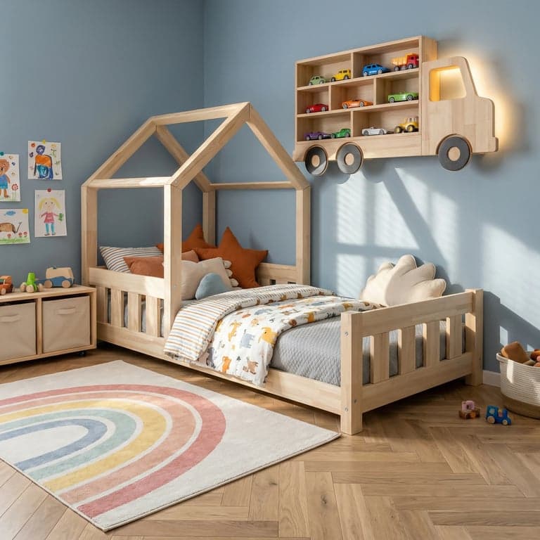 Mia&Lou House Bed Liam Natural 80 x 160 cm