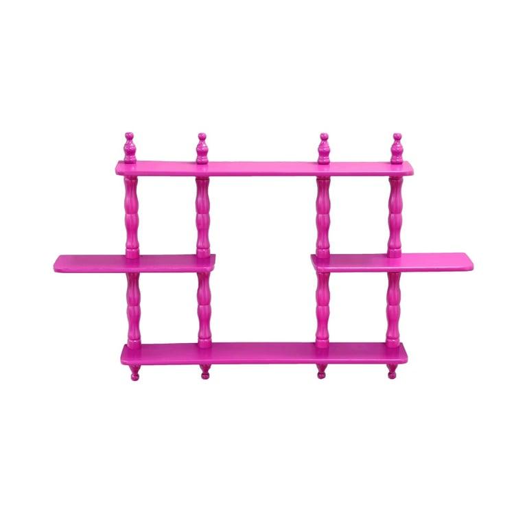 Montessori Frenchi Home Furnishing Kid's 3-Tier Wall Shelves Purple