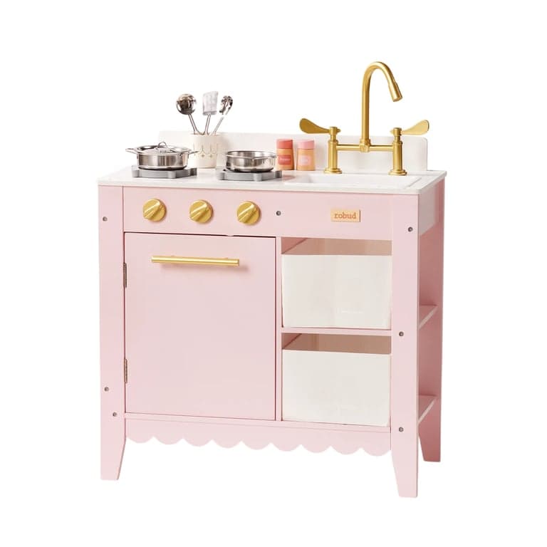 Robud Play Kitchen With Sink Pink