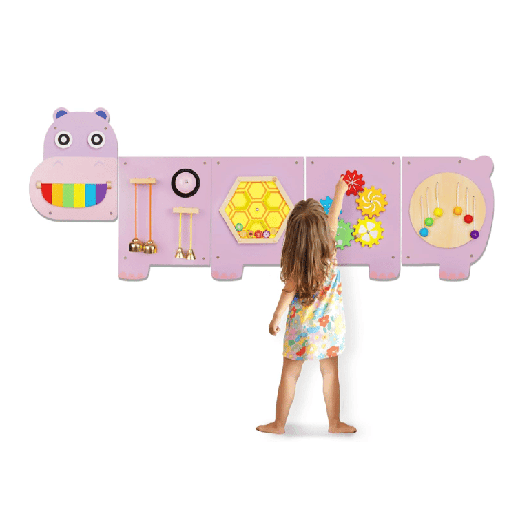 Montessori Monlaurd Wall Mounted Busy Board Hippo