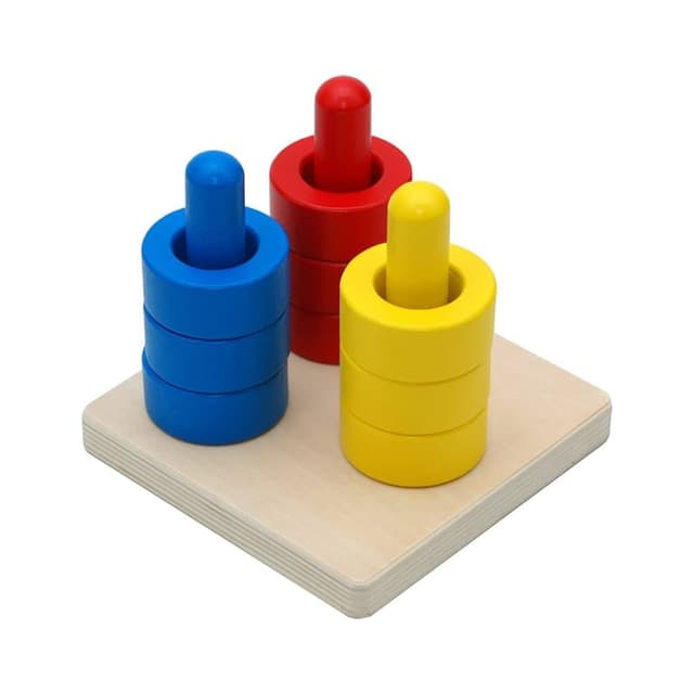 Elite Montessori Colored Discs on Colored Dowels