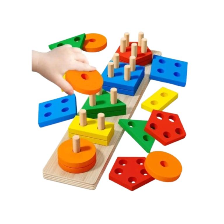 Montessori Clever Toys Box Building Blocks Stacker