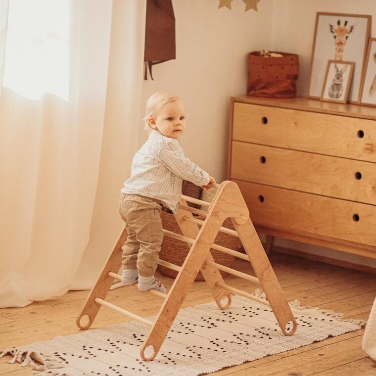 Montessori Wood and Room Foldable Climbing Triangle Small