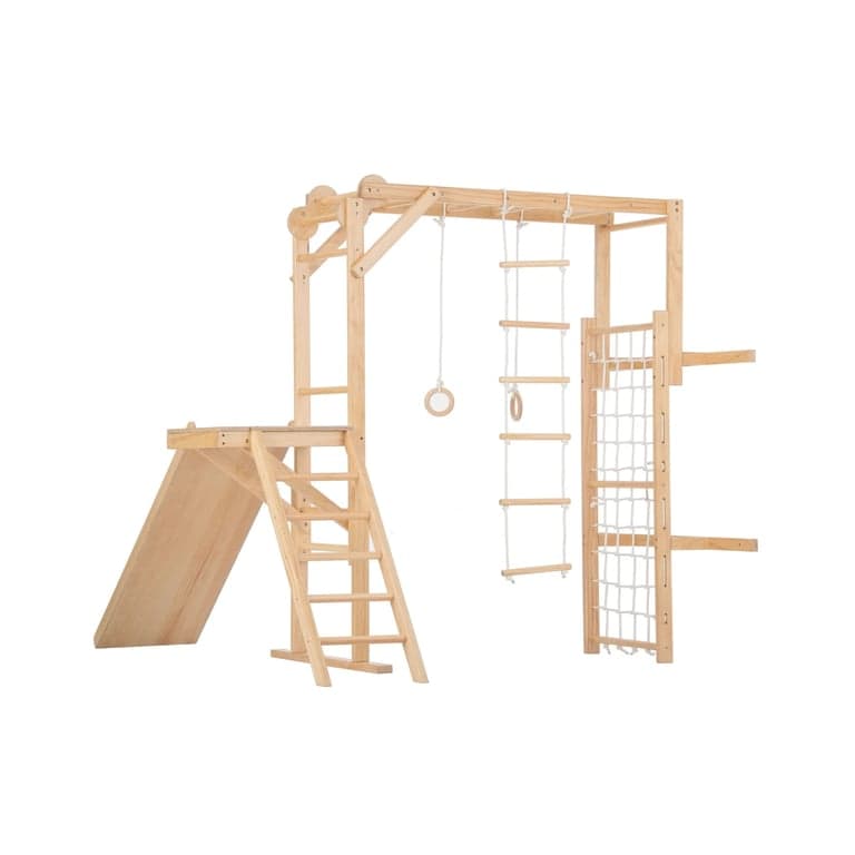 Avenlur Grove 8-in-1 Jungle Gym Play Set Natural Wood