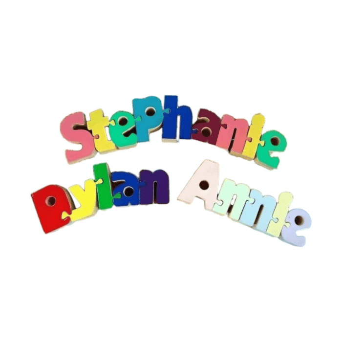 Alphabet Trains Personalized Interlocking Name Puzzle
